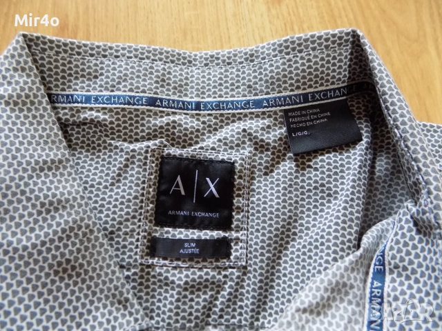 риза armani exchange тениска блуза горнище суичър худи елек мъжка оригинална L, снимка 4 - Ризи - 40551993