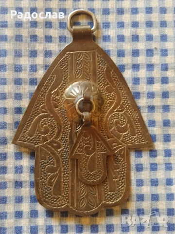 стар медальон - амулет Хамса, снимка 2 - Колиета, медальони, синджири - 54977785