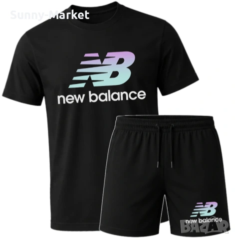 Спортен екип тениска + къси панталони NEW BALANCE