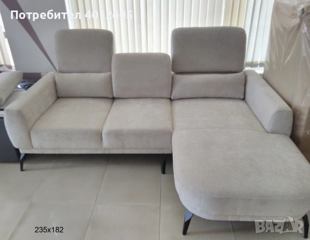 Нов ъглов диван 235х182, снимка 2 - Дивани и мека мебел - 54835526