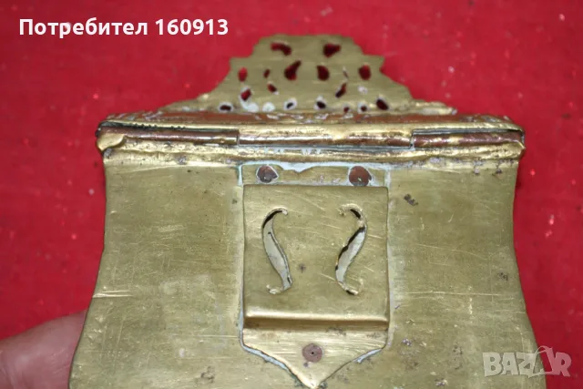Отлична бронзова барутница, паласка, фишеклък, кутия., снимка 13 - Антикварни и старинни предмети - 55422130