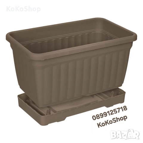 Сандъче за цветя 30,5 × 18,5 × 17 см, сандъче с подложка