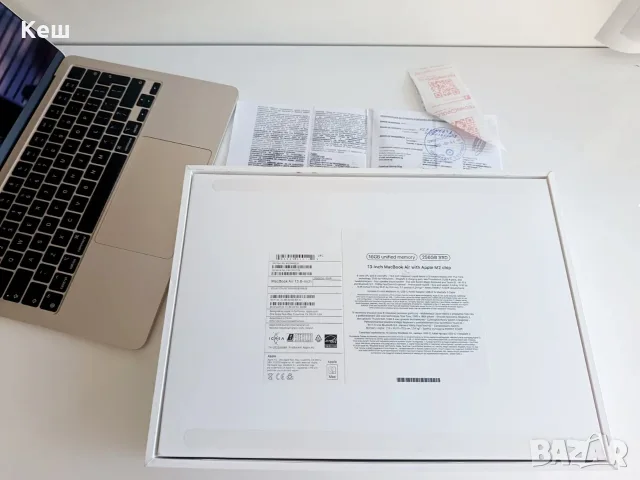 Лаптоп Apple MacBook Air 13 2022 M2 (7 зареждания,16GB,гаранция технополис), снимка 5 - Лаптопи за работа - 55664837