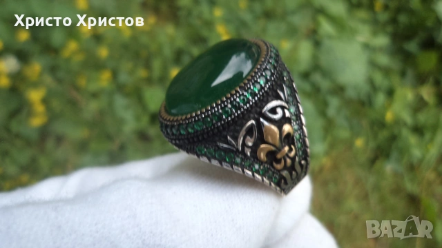 Сребърен масивен аристократичен пръстен, снимка 2 - Пръстени - 55132334