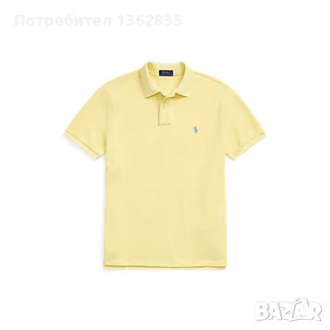 НОВА оригинална жълта тениска с яка POLO RALPH LAUREN custom slim fit размер M от САЩ