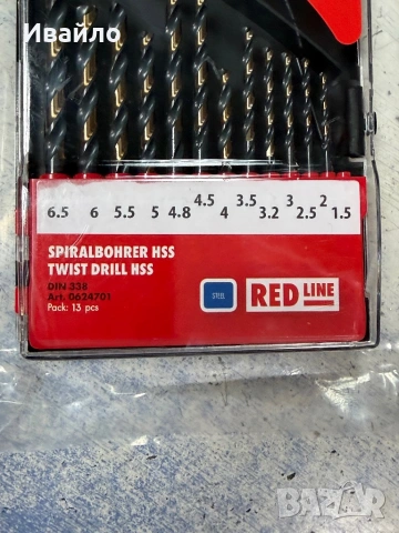 К-кт свредла Wurth red line 13 броя ф1,5мм-ф6,5мм, снимка 3 - Други инструменти - 53996115
