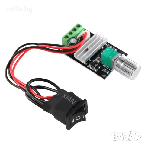 PWM DC контролер за мотор 6V 12V 24V 3A – Регулатор на скоростта с бутон за реверс 10443, снимка 14 - Друга електроника - 54703125