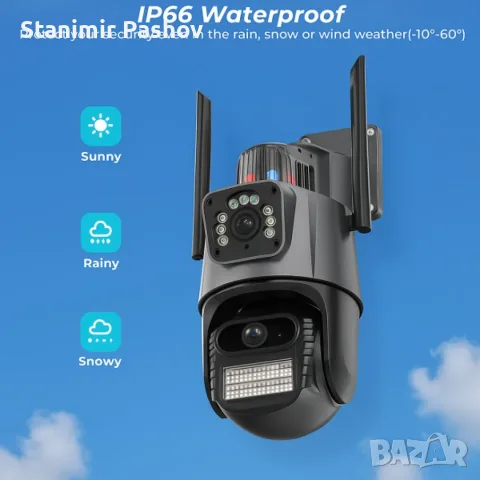 Двойна Smart WiFi безжична IP 6MPX камера 15108 + Подарък Карта памет HIKSEMI NEO 64GB 24369, снимка 4 - Комплекти за видеонаблюдение - 55641688