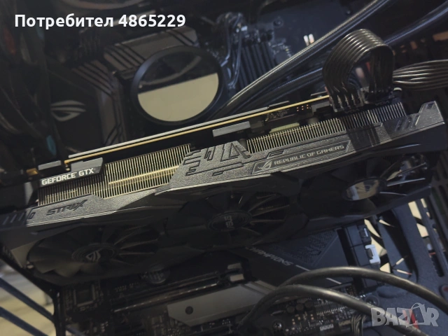 Геймърска видеокарта ASUS ROG Strix GeForce GTX – Отлично състояние, снимка 2 - Видеокарти - 55014373