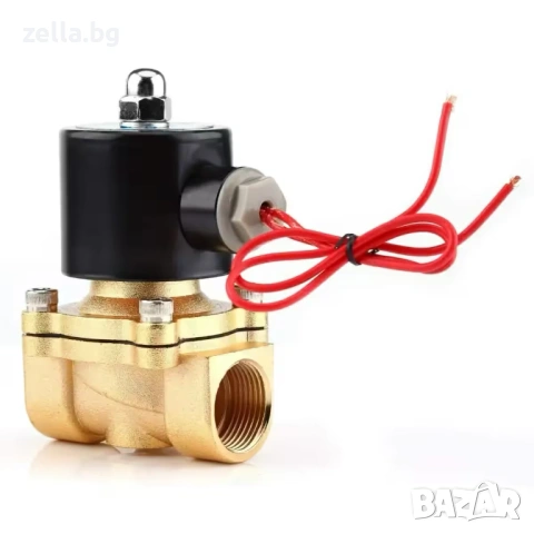 Електромагнитен клапан 220V 3/4 цола, нормално затворен, месинг, 1MPa - за поливни системи 10303, снимка 3 - Художествена литература - 54663227