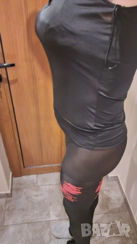 Черна дамска блуза, снимка 12 - Корсети, бюстиета, топове - 54086659