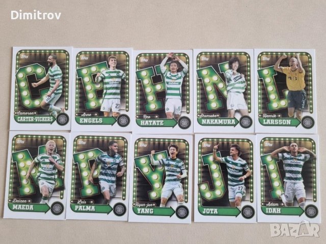 Topps Celtic FC 25/26 - комплект базови картички - 30 броя, снимка 2 - Колекции - 54485356