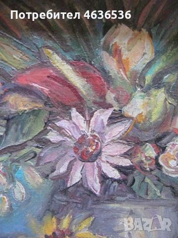 Картина-масло, платно, Сашка Русинова, 32х29см., снимка 3 - Картини - 54311147