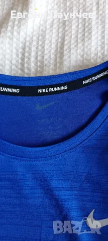 Nike running размер S мъжка спортна тениска син цвят , снимка 6 - Тениски - 55425116