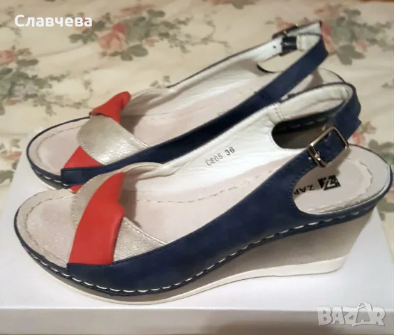 Дамски сандали естествена кожа