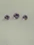 Лот естествени аметисти 3.40 ct – 3 броя, кръгъл брилянтен шлиф, отличен блясък, снимка 6