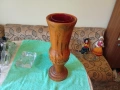 Стара дървена ваза уникат, снимка 1