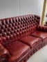 Chesterfield/Честърфилд Класически кожен диван – Бордо, снимка 5
