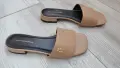 Нови бежови дамски кожени чехли TOMMY HILFIGER FLAT SANDAL EUR38, снимка 3