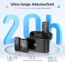 NearStream AW-AWM20T Безжична микрофонна система Lavalier 2TX 1RX 2.4GHz USB C микрофон за камера, снимка 6