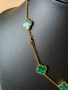 Дамско колие с 10 детелини от зелен малахит - Van Cleef & Arpels VCA, снимка 7