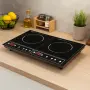 Двоен индукционен котлон Royalty Line RL-DIP4000.2 - 1400W+2000W, 80°C- 270°C, Кристална плоча, Тайм, снимка 6