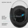 Отворена мото каска Westt Jet, черна, с двоен визьор, размер М, 57-58см, ECE 22.06, снимка 4