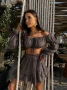 летен шоколадов сет с бродерии на LBD, сет Avin , снимка 1