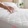 PIKOLIN Водоустойчив протектор за матрак 135x190/200 см, капитониран и дишащ, копринено усещане, снимка 3