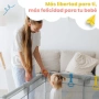 Детска кошара за игра с мека подложка, халки за изправяне и цветни топки, 120x120см, сива, снимка 6