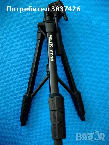 Фотографски статив SLIK F740 – Отлично състояние, пълен комплект с плочка и калъф