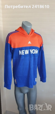 Adidas NBA New York Knicks Hoodie Mens Size M ОРИГИНАЛ! Мъжки Суичър!, снимка 3 - Спортни дрехи, екипи - 54975898