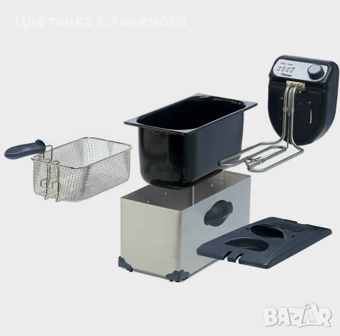Bestron AF351 фритюрник, неръждаема стомана, 1000W, снимка 3 - Фритюрници - 51486185