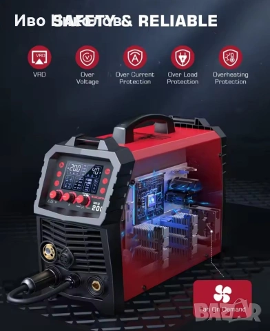 Телоподаващ заваръчен апарат:ARCCAPTAIN MIG/MAG 200A – 6 в1, снимка 6 - Други инструменти - 55005280
