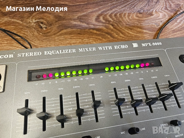 Миксер Monacor MPX-9000 Stereo Equalizer Mixer with Echo, снимка 6 - Ресийвъри, усилватели, смесителни пултове - 55258755