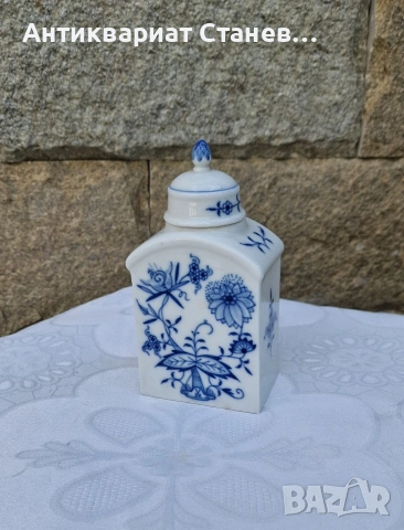 ✨💙 МАЙСЕН (MEISSEN) – ПОРЦЕЛАНОВО ШИШЕ С КАПАЧЕ"СИН ЛУК" 💙✨ 