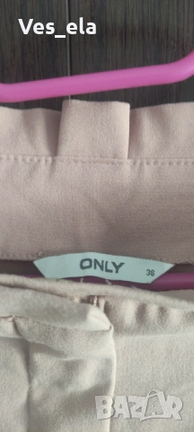панталон с висока талия цвят пудра ONLY, снимка 5 - Панталони - 54242125