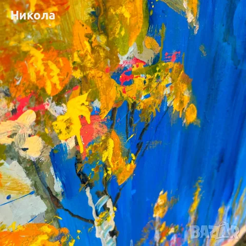 Съвременен абстрактен пейзаж , снимка 2 - Картини - 55437425