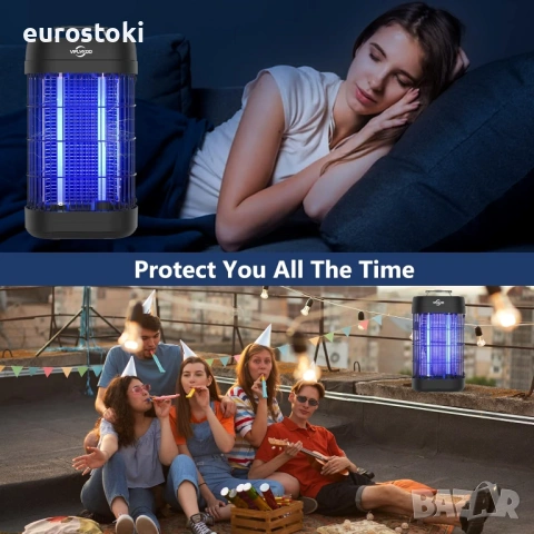 VIFLYKOO UV лампа против насекоми 18 W с UV резервна крушка, технологии за безопасност, светлина , снимка 3 - Градинска техника - 54494743