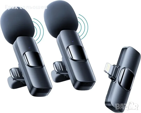 WHJC Безжичен микрофон тип Lavalier – USB-C, Plug & Play, с шумопотискане, снимка 2 - Микрофони - 55510136