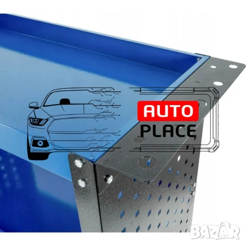 Количка за инструменти с 3 рафта, гръб и поставка за отвертки HAWEK, снимка 2 - Други инструменти - 53968809