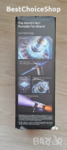 Преносим турбо вентилатор батерия 9000mAh LED дисплей, метален корпус с аксесоари, снимка 6 - Друга електроника - 55068863