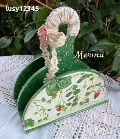Двоен салфетник-Горски ягоди!🍓🌿, снимка 4 - Прибори за хранене, готвене и сервиране - 54626698