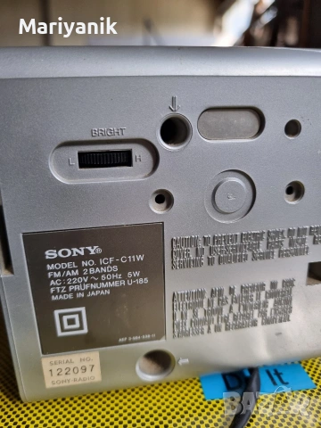 SONY Digicube ICF-C11W, снимка 6 - Радиокасетофони, транзистори - 53972869