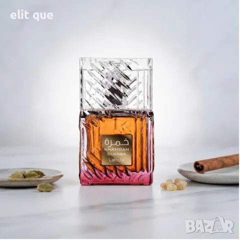 Lattafa Khamrah Dukhan Eau de Parfum 100 ml – Димен ориенталски унисекс парфюм с тютюн и тамян, снимка 5 - Мъжки парфюми - 55362351