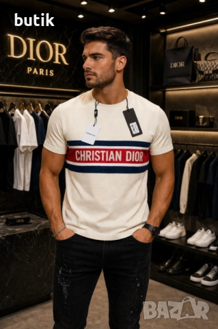 Christian Dior Paris светла мъжка тениска – S, M, XL, XXL, снимка 2 - Тениски - 54427467