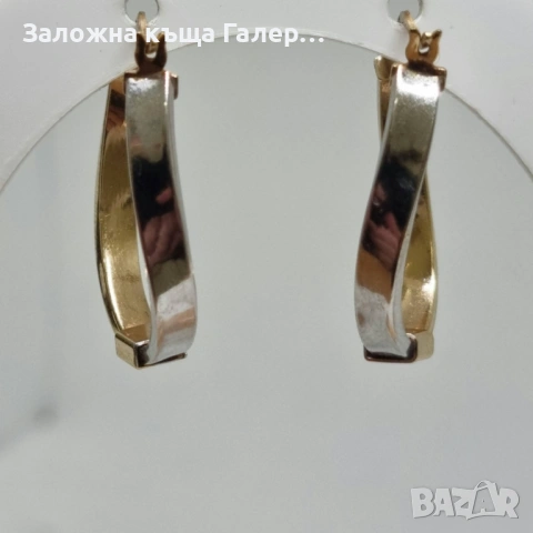 Елегантни златни обеци 585, 2,17г – стил и блясък, снимка 7 - Обеци - 54216178