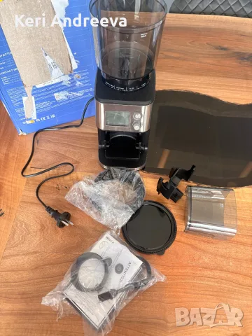 HOMTONE Conical Burr Coffee Grinder – електрическа кафемелачка с конусни мелещи дискове., снимка 2 - Кафемашини - 55451592