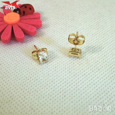 Обеци с 14К златно покритие 2141900, снимка 2 - Обеци - 54223650