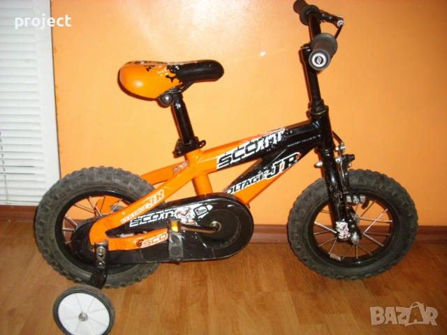 SCOTT 12 ″ USA Детски велосипед,колело със спомагателни колела.Промо!